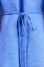 Load image into Gallery viewer, COMING SOON | AMONG THE BRAVE ADELAIDE BLUE LINEN PUFF SLEEVE PANELLED MINI DRESS