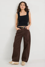 Load image into Gallery viewer, AMONG THE BRAVE VARSITY FORWARD SEAM BARREL JEANS