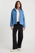 Load image into Gallery viewer, STORIES BE TOLD APEX STORM BLUE DENIM COLLARED QUILTED JACKET
