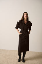 Load image into Gallery viewer, ESMAEE METRO TRENCH COAT CHOCOLATE