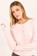Load image into Gallery viewer, ARRIVING 12.8 | STORIES BE TOLD AUTOGRAPH BLUSH SOFT FINE GAUGE CREWNECK CARDIGAN