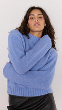 Load image into Gallery viewer, MINK PINK AVERY FLUFFY SWEATER CORN BLUE