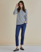 Load image into Gallery viewer, BETTY BASICS HENDRIX RIBBED LONG SLEEVE TEE STRIPE