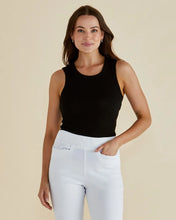 Load image into Gallery viewer, BETTY BASICS FRANCIS RIB TANK BLACK