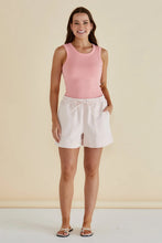 Load image into Gallery viewer, BETTY BASICS FRANCIS RIB TANK PEACH