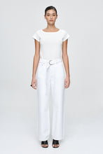 Load image into Gallery viewer, MARLE BELTED WIDE LEG JEAN BLANC