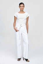 Load image into Gallery viewer, MARLE BELTED WIDE LEG JEAN BLANC