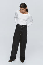 Load image into Gallery viewer, MARLE BORDER JEAN BLACK/BLACK WASHED