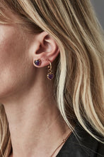 Load image into Gallery viewer, STOLEN GIRLFRIENDS CLUB GOLD LOVE ANCHOR EARRINGS AMETHYST