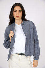 Load image into Gallery viewer, MARLOW BEAM BOMBER JACKET INK STRIPE