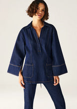 Load image into Gallery viewer, MOS THE LABEL SONIA DENIM TUNIC TOP DEEP INDIGO