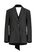 Load image into Gallery viewer, COOP BY TRELISE COOPER BOW TIED BLAZER BLACK