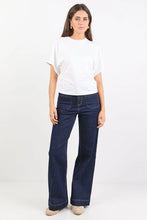 Load image into Gallery viewer, RE:UNION CADENCE TEE WHITE GATHERED WAIST SHORT SLEEVE