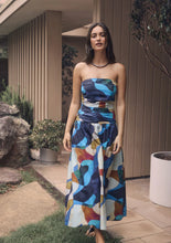 Load image into Gallery viewer, MOS THE LABEL CELESTIA PRINT STRAPLESS DRESS