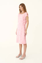 Load image into Gallery viewer, ROWIE CARLA JACQUARD MIDI DRESS PETAL PINK FLORAL