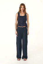 Load image into Gallery viewer, COMING SOON | ROWIE CARLOTTA LINEN CURVE PANTS INK