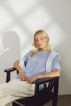 Load image into Gallery viewer, MARLOW LUXE CASHMERE TEE MOONSTONE