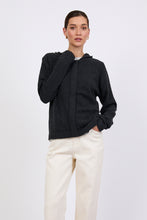 Load image into Gallery viewer, MARLOW CASHMERE ZIP HOODIE SHADOW