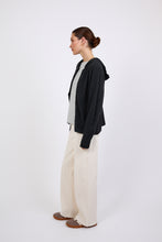 Load image into Gallery viewer, MARLOW CASHMERE ZIP HOODIE SHADOW