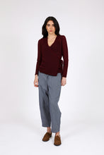Load image into Gallery viewer, MARLOW CELESTE WRAP KNIT OXBLOOD