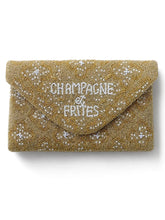 Load image into Gallery viewer, DARK HAMPTON CHAMPAGNE ET FRITES BEADED BAG