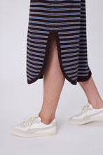 Load image into Gallery viewer, MARLOW CHIME KNIT POLO DRESS CAROB STRIPE