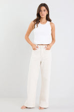 Load image into Gallery viewer, COMING SOON | AMONG THE BRAVE ZOE ECRU HIGH RISE WIDE LEG POCKET JEAN