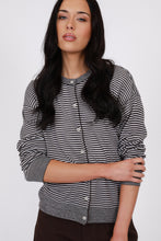 Load image into Gallery viewer, MARLOW COLLAGE KNIT CARDIGAN JAVA STRIPE