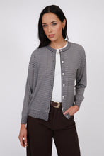 Load image into Gallery viewer, MARLOW COLLAGE KNIT CARDIGAN JAVA STRIPE
