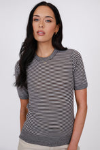 Load image into Gallery viewer, MARLOW COLLAGE KNIT TEE JAVA STRIPE