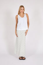 Load image into Gallery viewer, MARLOW COMO LINEN BIAS SKIRT COASTAL STRIPE