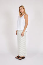 Load image into Gallery viewer, MARLOW COMO LINEN BIAS SKIRT COASTAL STRIPE