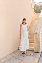 Load image into Gallery viewer, MARLOW COMO LINEN DRESS COASTAL STRIPE