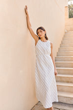 Load image into Gallery viewer, MARLOW COMO LINEN DRESS COASTAL STRIPE