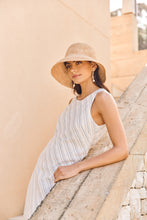 Load image into Gallery viewer, MARLOW COMO LINEN DRESS COASTAL STRIPE