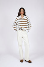 Load image into Gallery viewer, MARLOW COMPASS POLO JERSEY INK/JAVA STRIPE