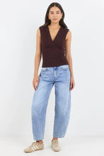 Load image into Gallery viewer, AMONG THE BRAVE GRADUATE LIGHT BLUE STRETCH BARREL JEANS