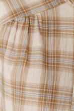 Load image into Gallery viewer, ROWIE CORA LONGSLEEVE TOP FAWN PLAID