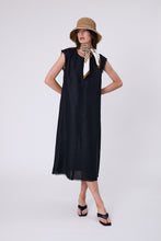 Load image into Gallery viewer, MARLOW COSTA LINEN DRESS BLACK