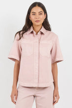 Load image into Gallery viewer, STORIES BE TOLD CRUCIAL PALE PINK DENIM SHORT SLEEVE SHACKET