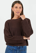 Load image into Gallery viewer, RE:UNION DAWN DARK CHOCOLATE CROCHET KNIT JUMPER