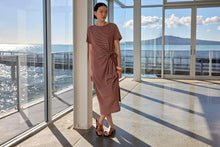 Load image into Gallery viewer, MARLOW DELTA TIE DRESS SPICE/WHITE