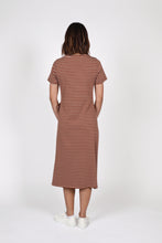 Load image into Gallery viewer, MARLOW DELTA TIE DRESS SPICE/WHITE