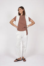 Load image into Gallery viewer, MARLOW DELTA TIE TOP SPICE/WHITE