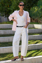 Load image into Gallery viewer, COMING SOON | AMONG THE BRAVE VARSITY IVORY FORWARD SEAM BARREL JEANS