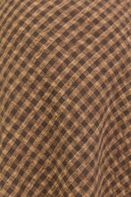 Load image into Gallery viewer, STORIES BE TOLD COMPANION CHOCOLATE CARAMEL CHECK COTTON BLEND BIAS MAXI SKIRT