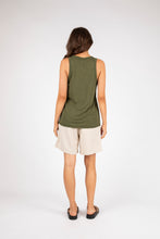 Load image into Gallery viewer, MARLOW NOTO LINEN TANK CYPRESS
