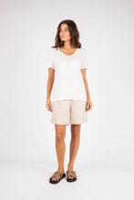 Load image into Gallery viewer, MARLOW NOTO LINEN TEE IVORY