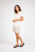 Load image into Gallery viewer, MARLOW NOTO LINEN TEE IVORY