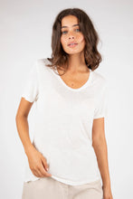 Load image into Gallery viewer, MARLOW NOTO LINEN TEE IVORY